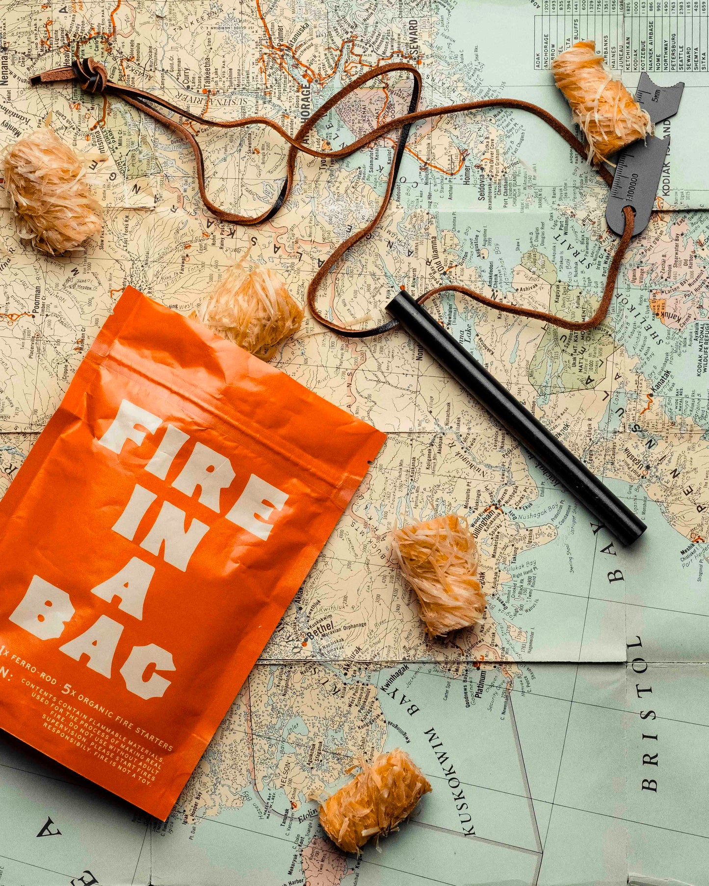 1924us Fire In a Bag! - Ferro Rod Kit