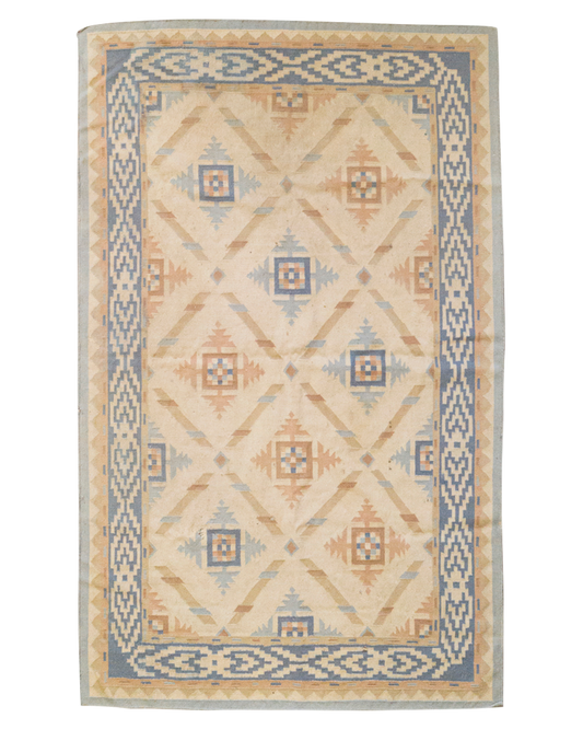 LARGE INDIAN (COUNTRY) WOOL TWILL RUG