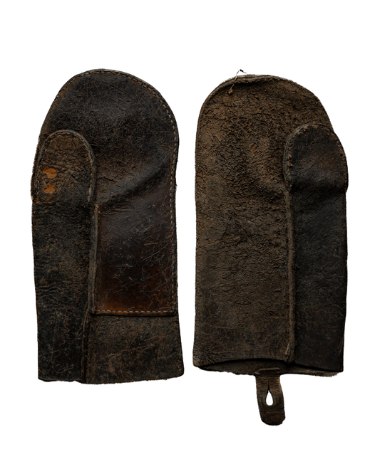 Antique Solid Leather Mitts