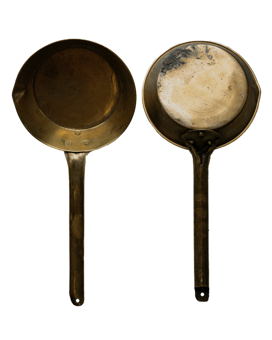 Set of 2 Solid Brass Sauce Pans