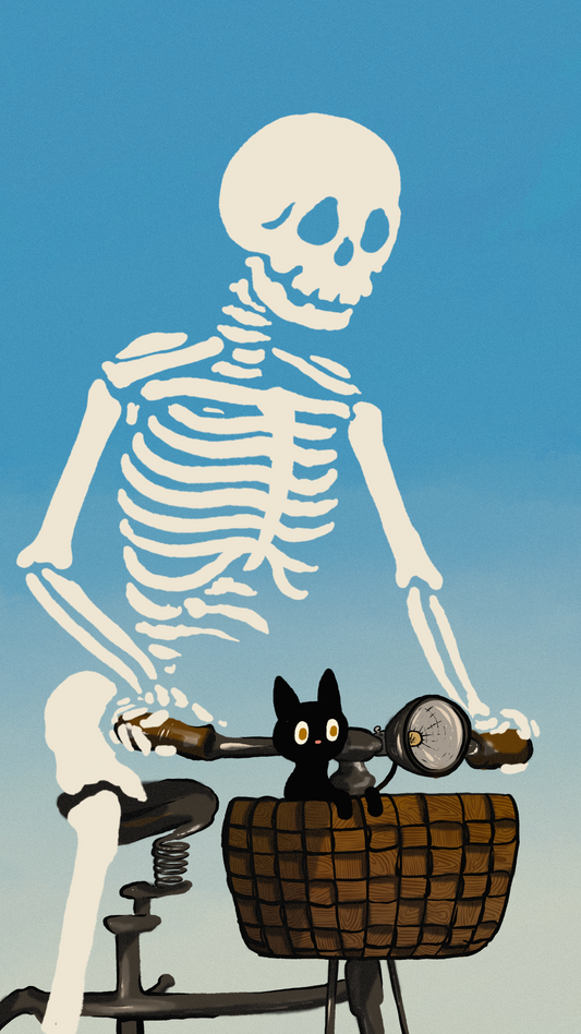Mr. Skelly and his cat