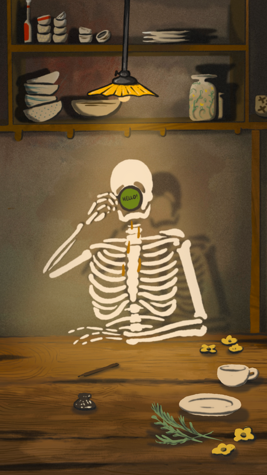 Mr. Skelly and his coffee!