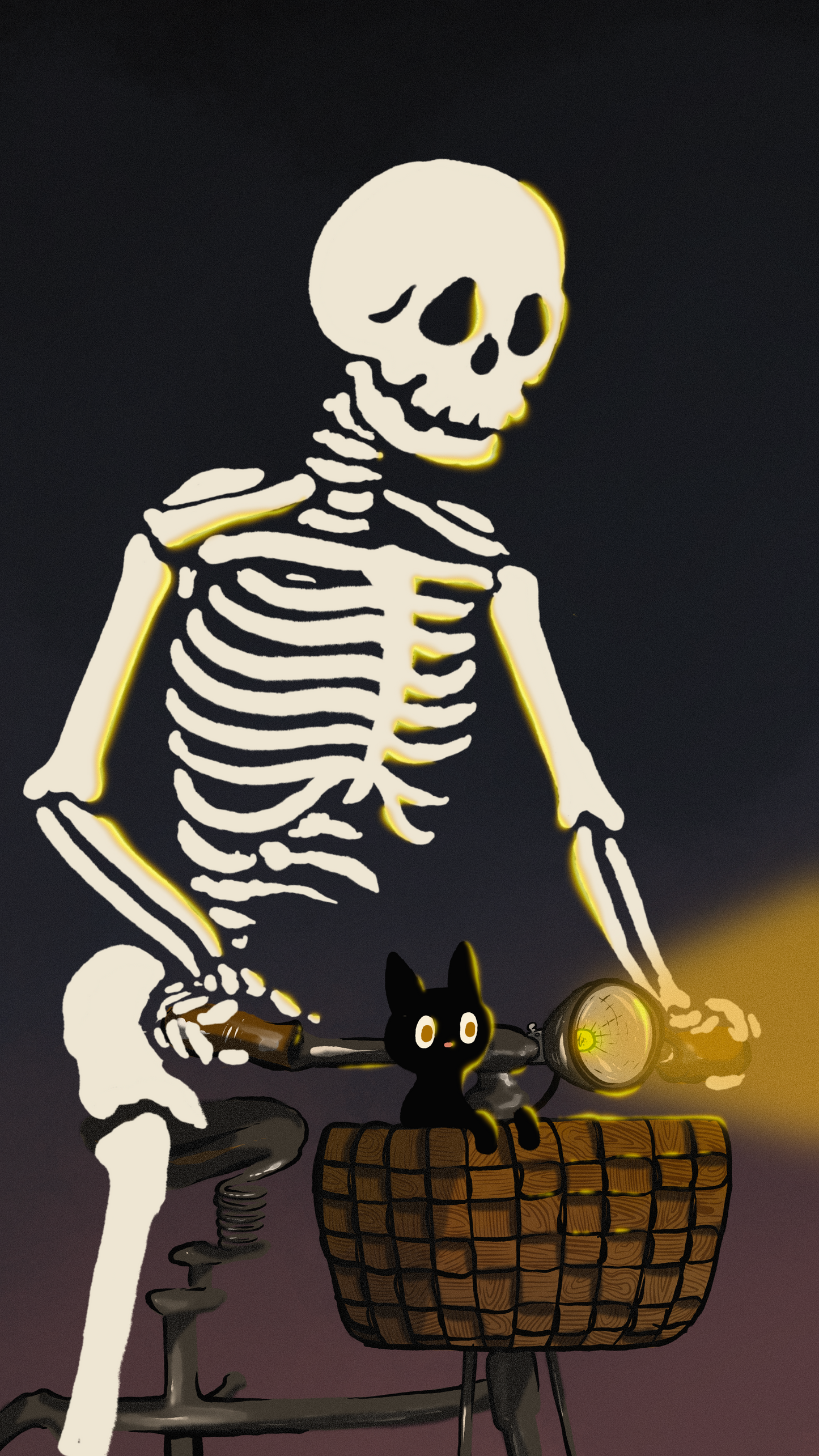 Mr. Skelly and his cat