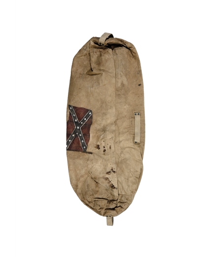 RARE HAND PAINTED BOY SCOUT DUFFLE W/ CONFEDERATE FLAG