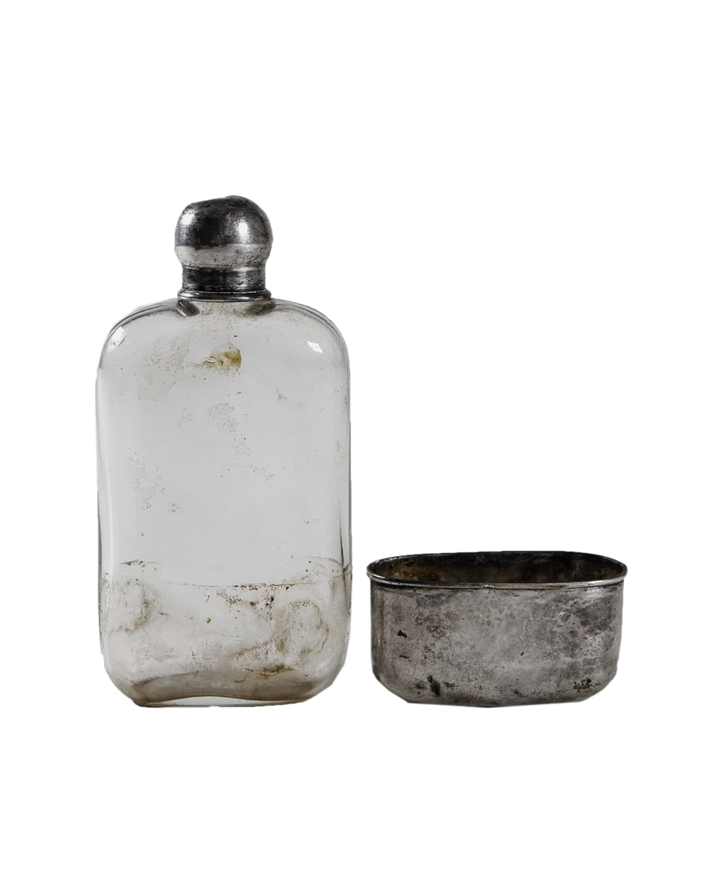 CLEAR GLASS FLASK