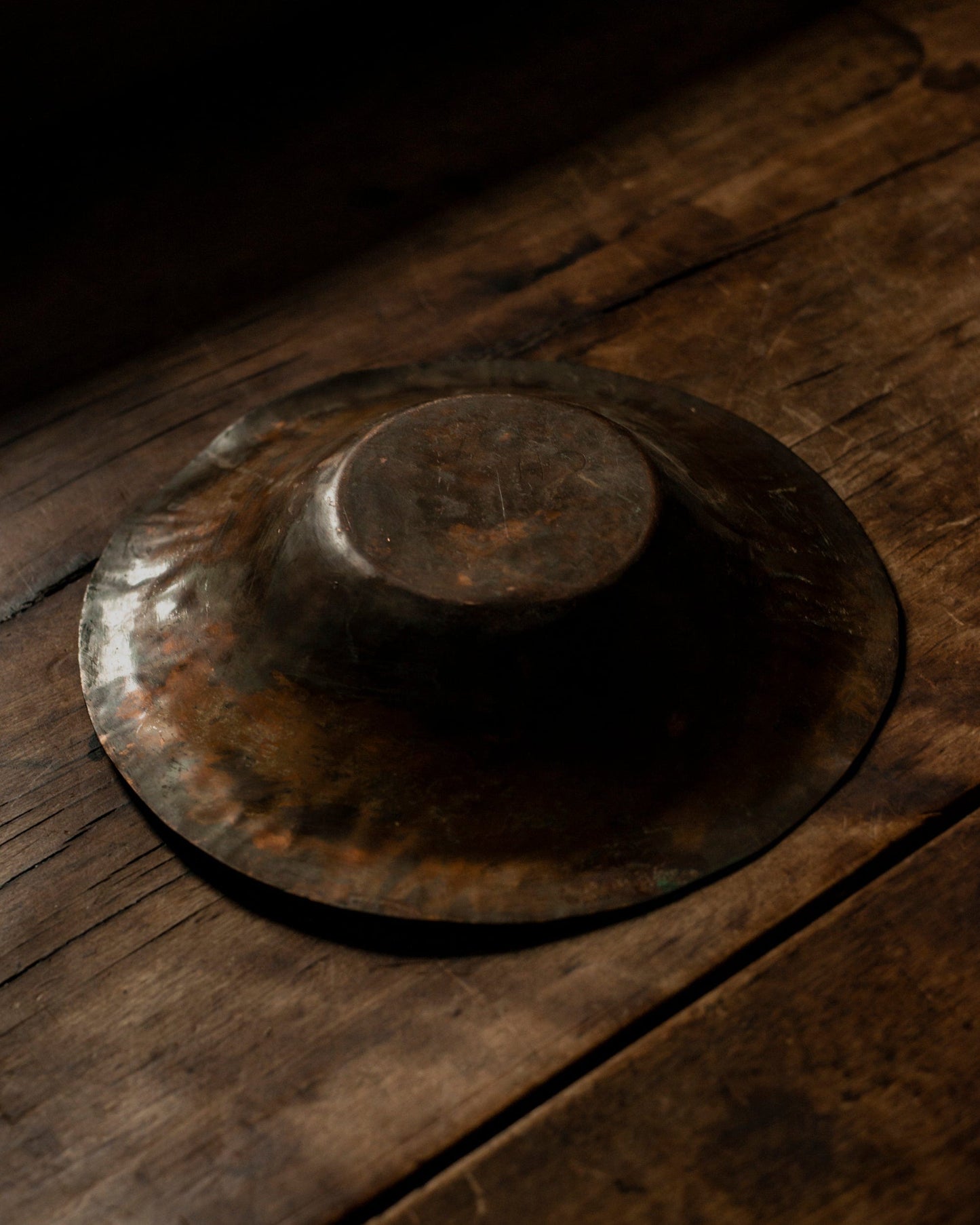 Antique Solid Copper Catch-All Bowl