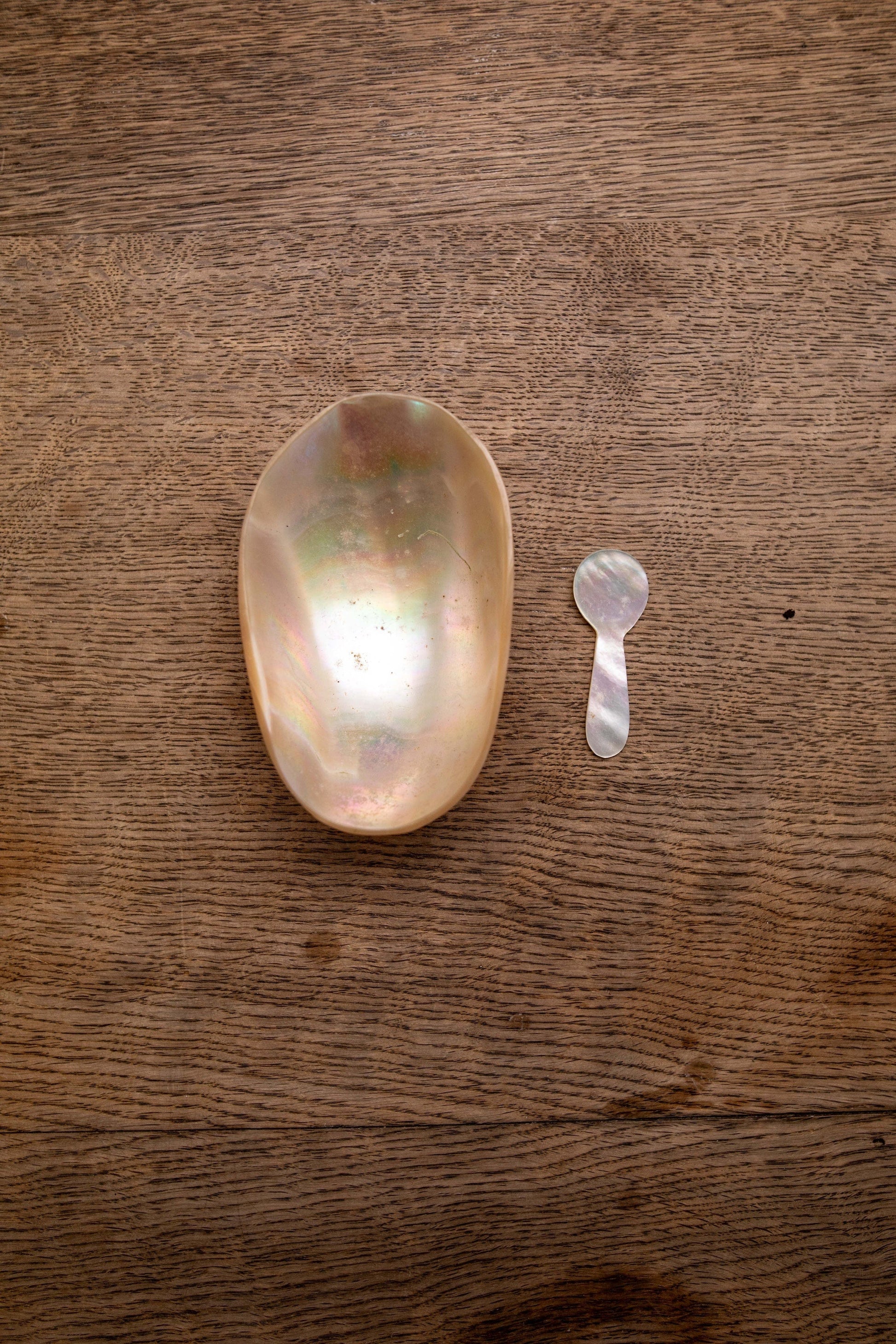 Mother of Pearl Dish and Spoon