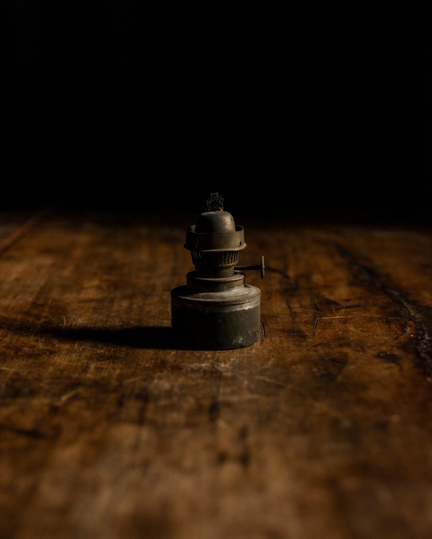 Original Working Tin and Steel Oil Lamp