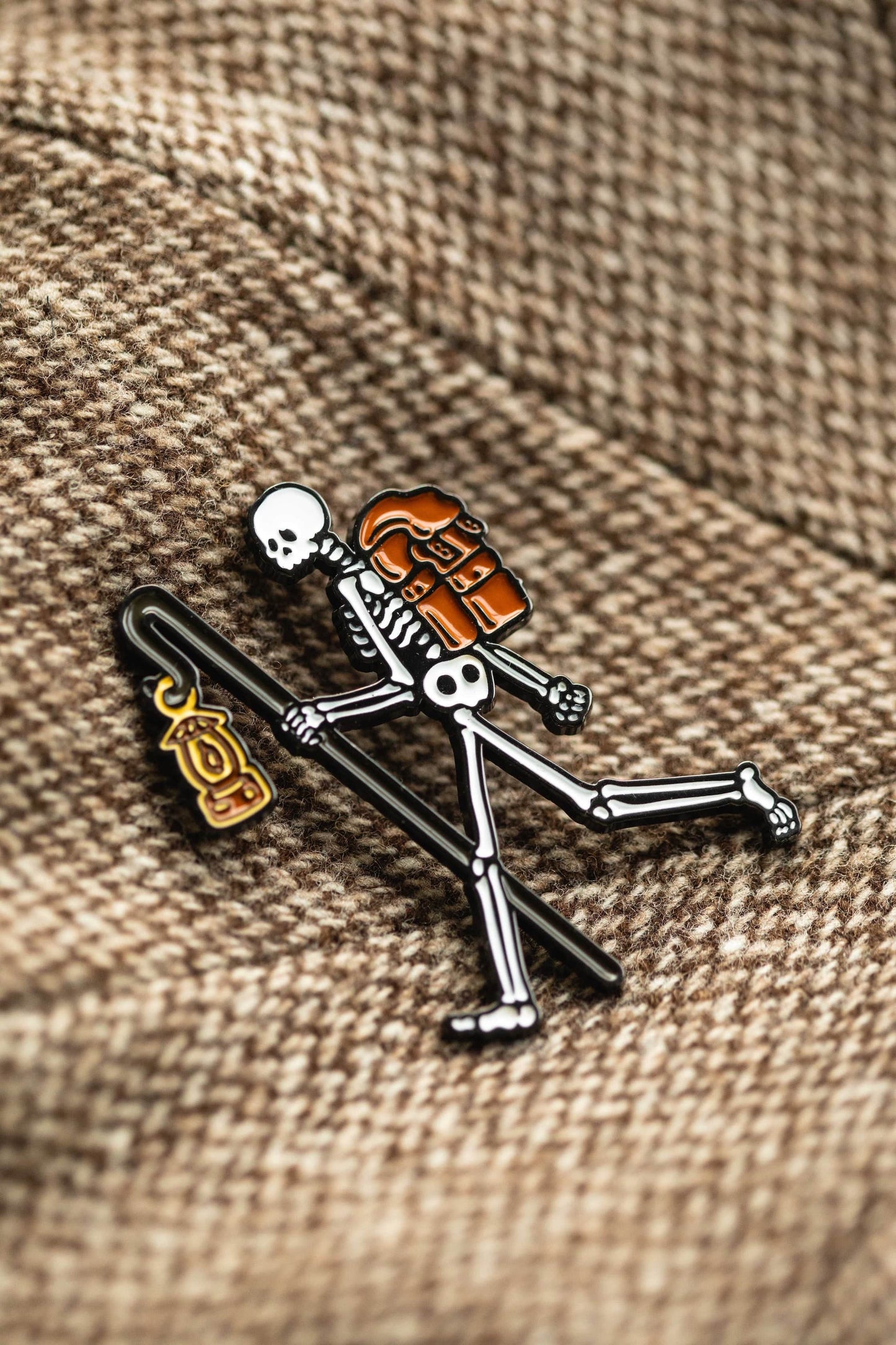 physical Mr Skelly Walking Enamel Pin