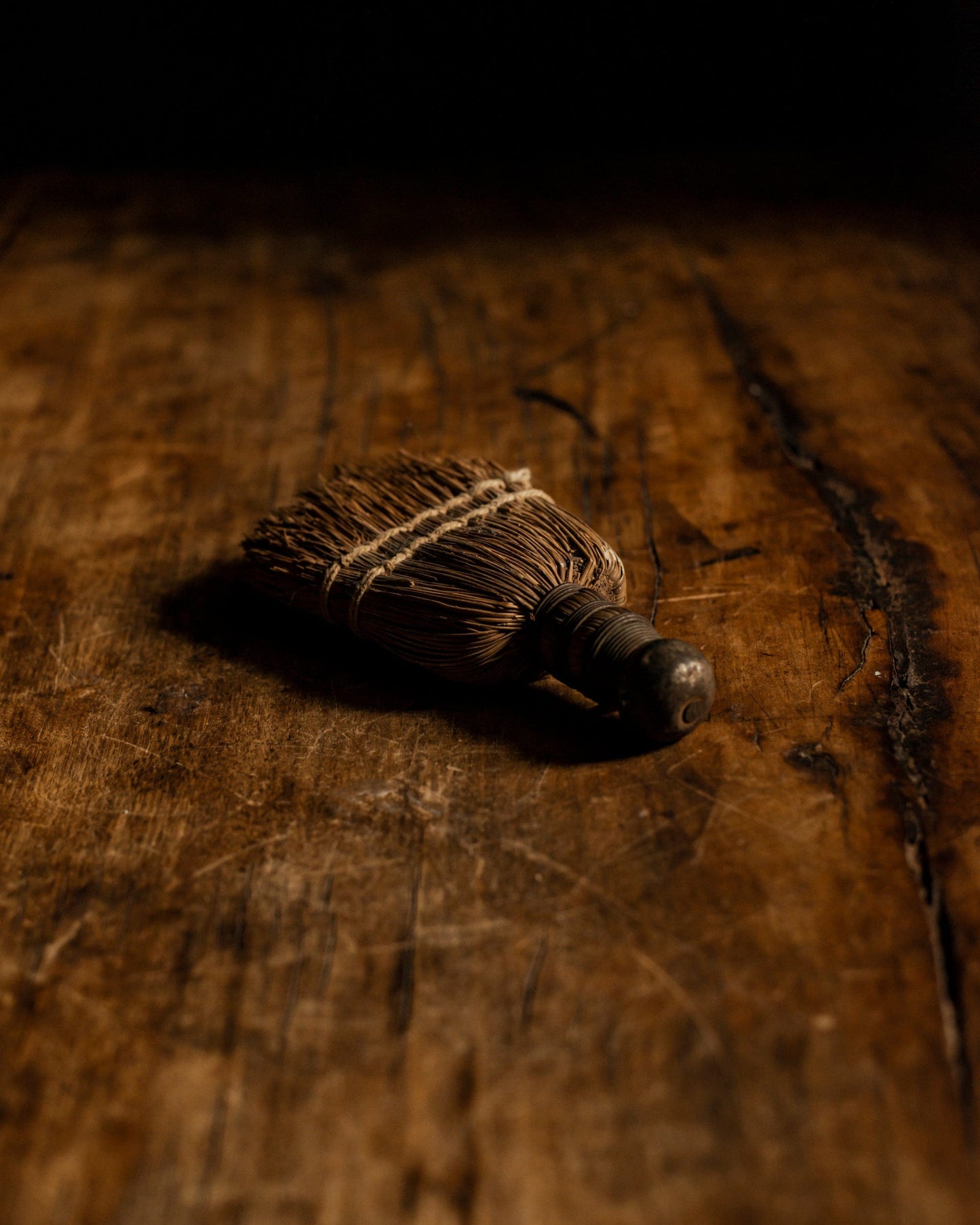 Small handheld desk brush