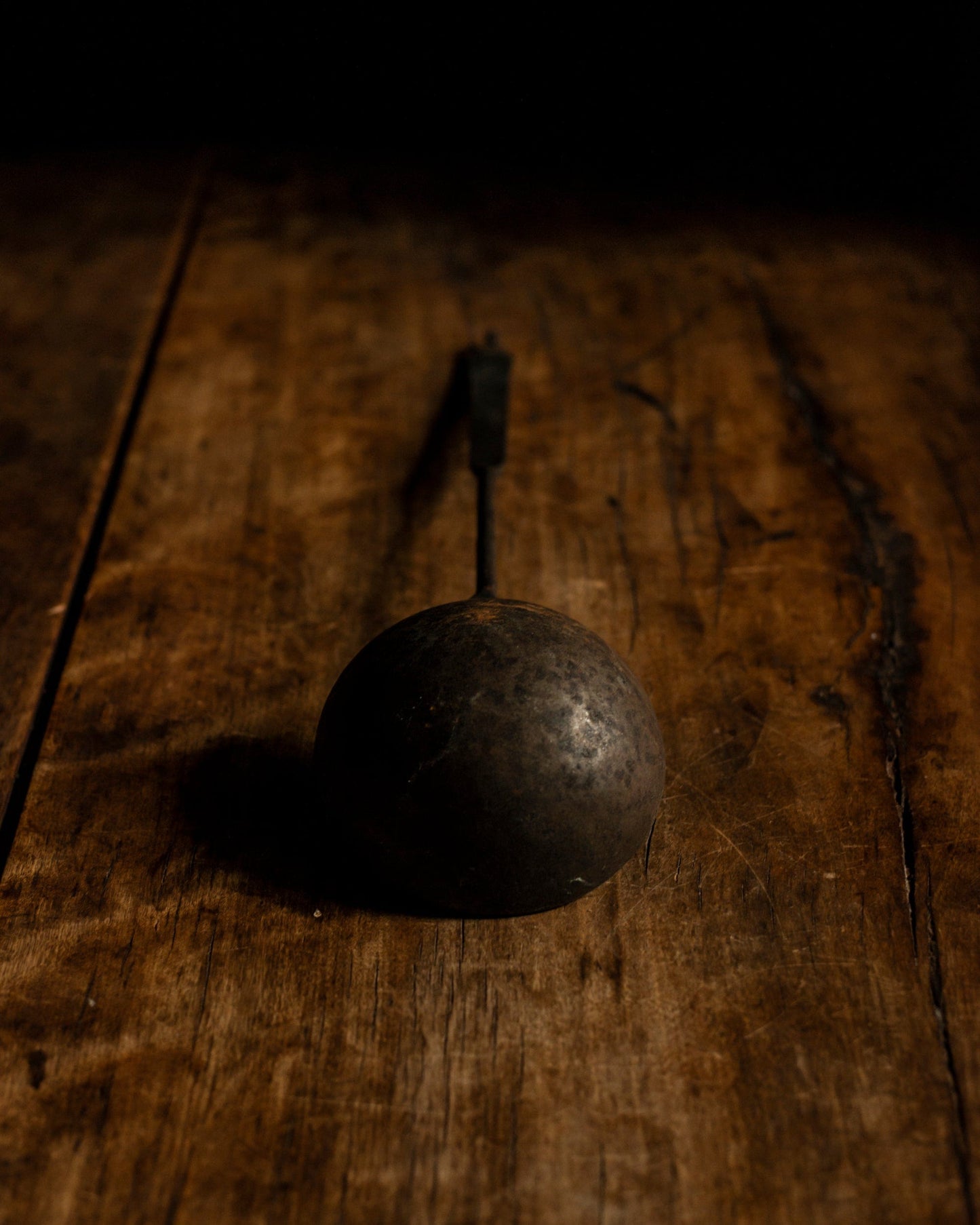 Solid Iron Soup Ladle