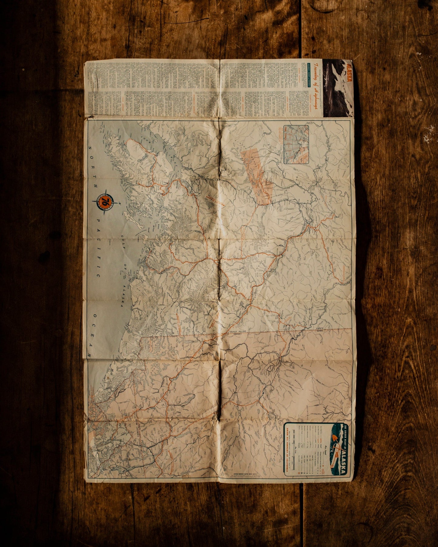 Union Oil Co Alaska Road Map + Travel Guide