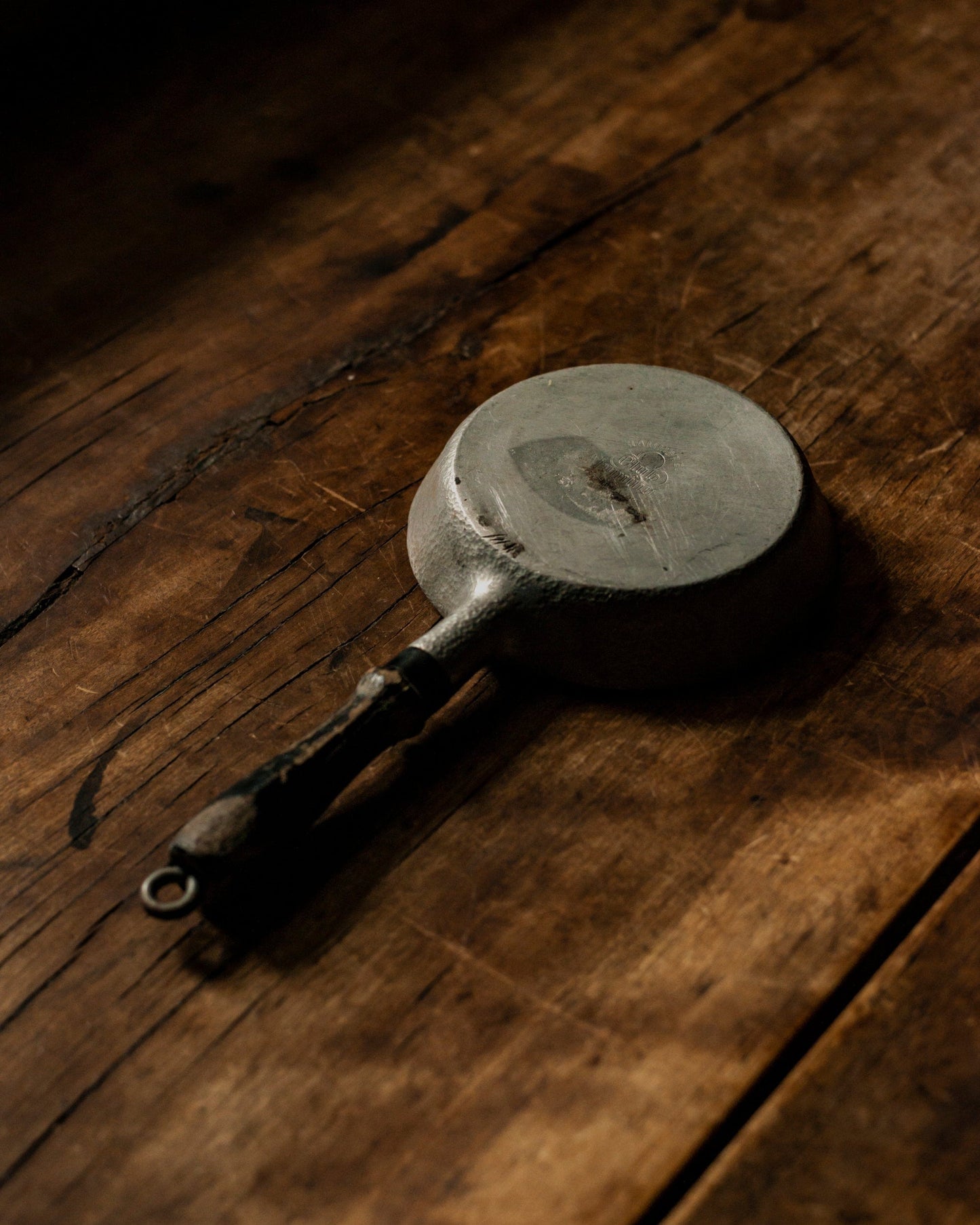 Vintage Spider Frying Pan with Wood Handle