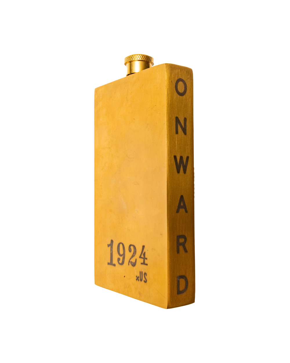 1924us Brass 4 oz Pocket Flask