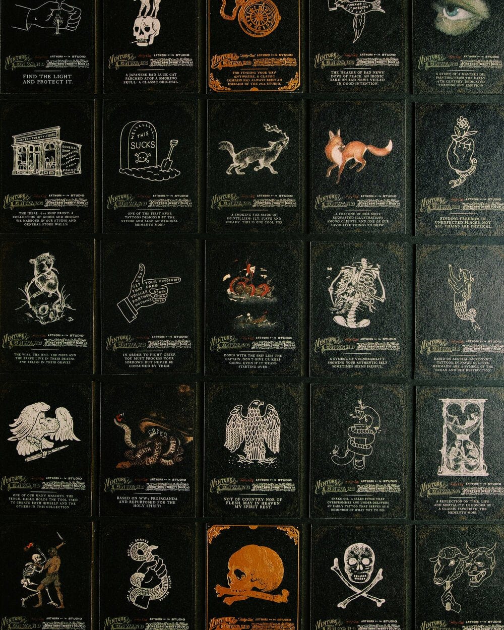 1924us Hand Illustrated Trading Cards