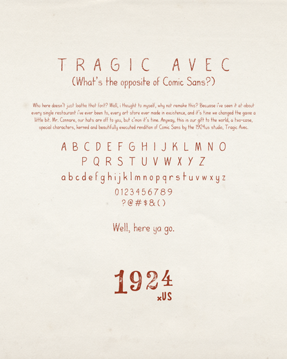 Tragic Avec Font by 1924us