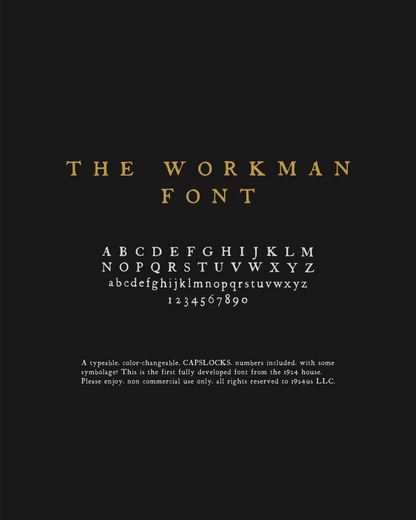 Workman Font by 1924us