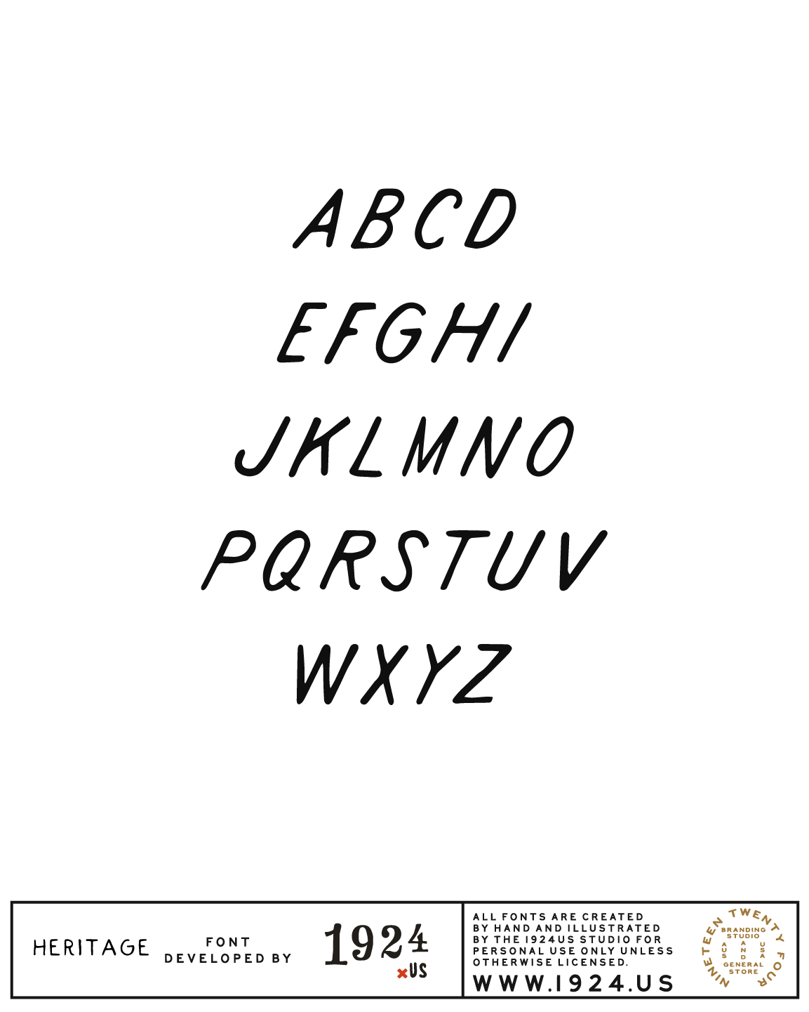 Heritage Font Italic by 1924us