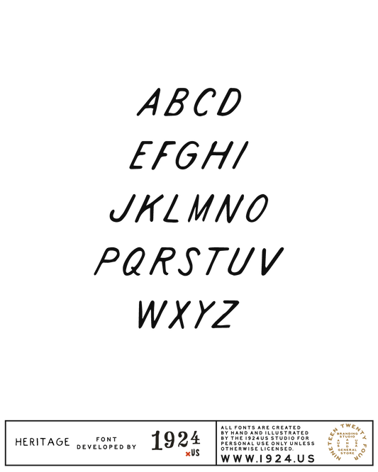 Heritage Font Italic by 1924us