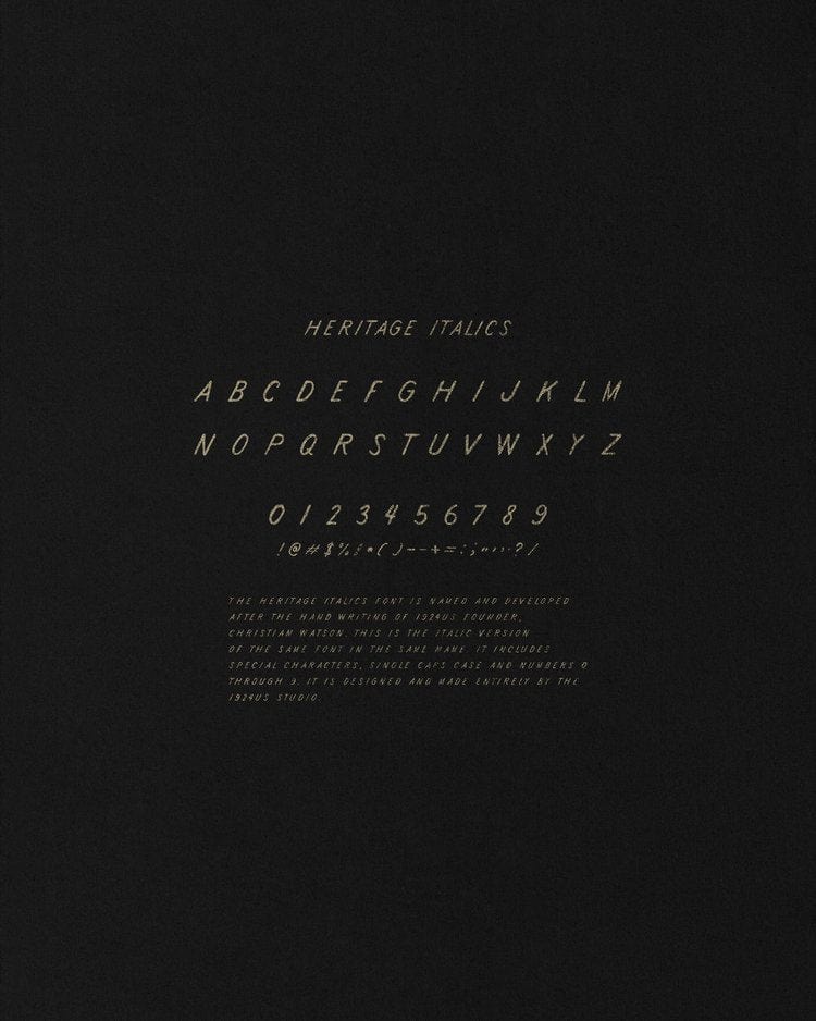 Heritage Font Italic by 1924us