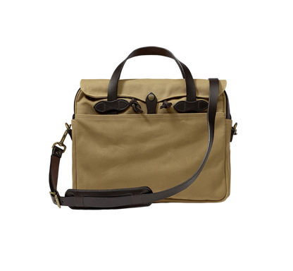 FILSON RUGGED TWILL BRIEFCASE - Cheese Tan and Kakhi