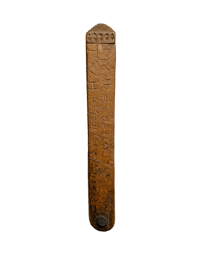 1920s Hand-Carved Wooden Pencil Case