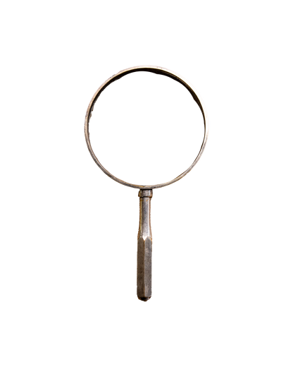 Silver plated classic magnifying glass