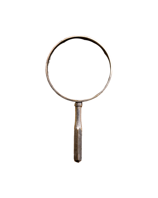 Silver plated classic magnifying glass