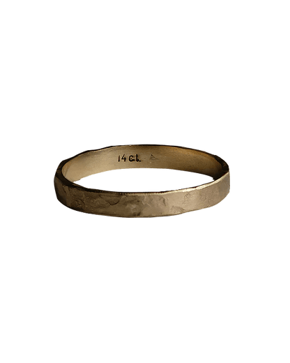 1924us Signature Ring - 14K Gold Hand Hammered