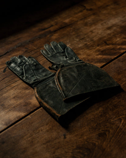 1950s Grinnell Leather Motorcycle Gloves