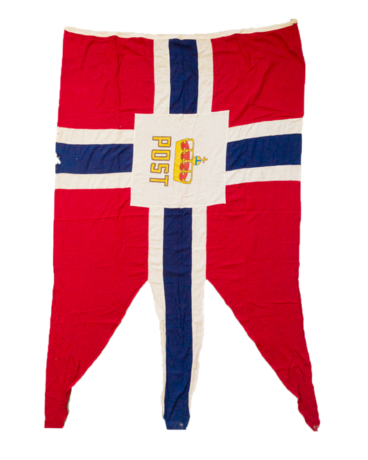 ORIGINAL OLD NORWEGIAN POST FLAG