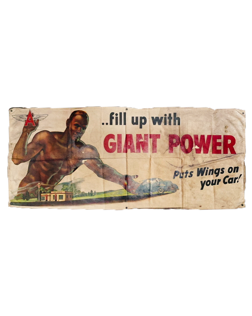 古董广告横幅巨人力量