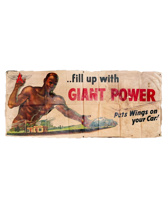 古董广告横幅巨人力量