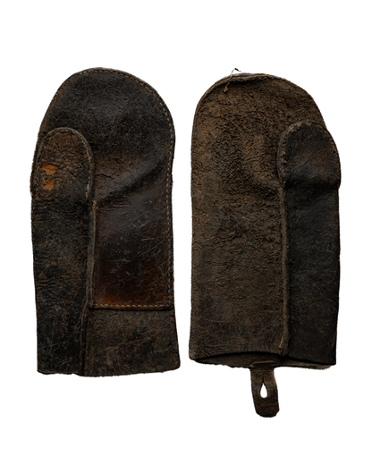 Antique Solid Leather Mitts