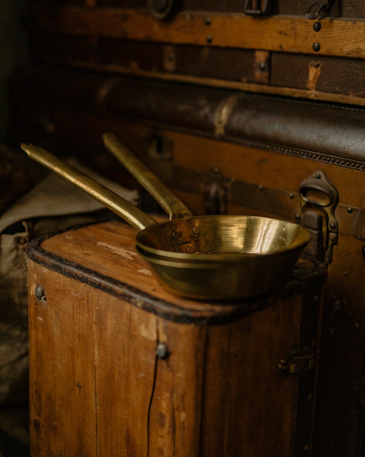 Set of 2 Solid Brass Sauce Pans