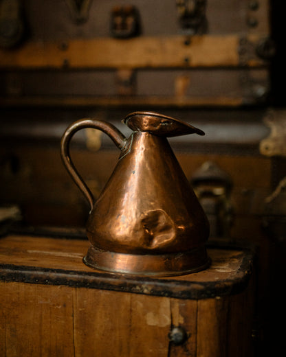 Antique Early 1900s Italian Quart Copper Jug