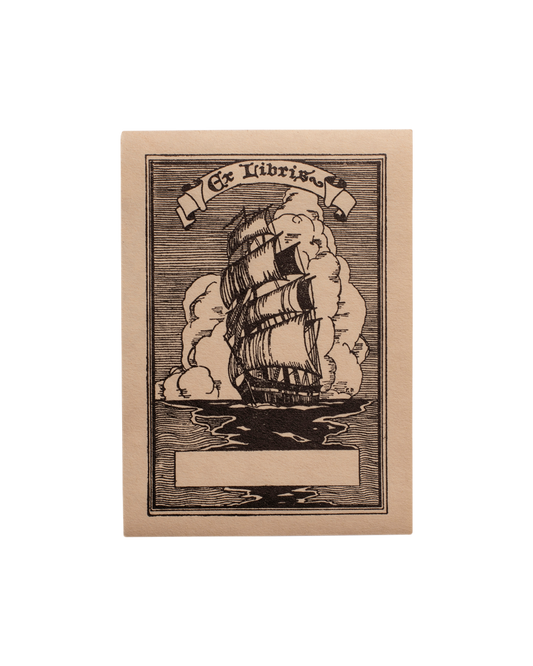 Blank Ex Libris Ship Bookplates