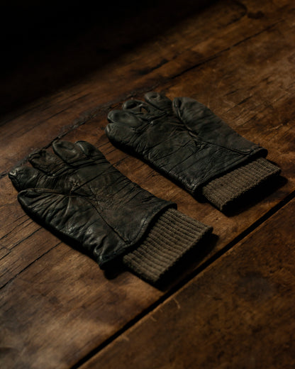 Guantes de cuero de la Segunda Guerra Mundial