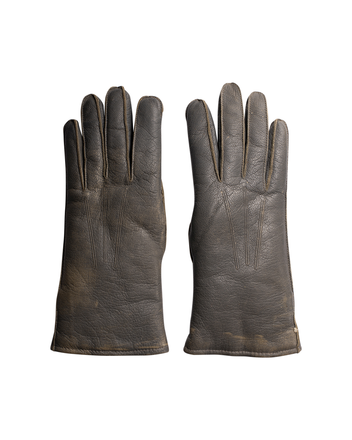 Vintage German Leather/Fur-Lined Gloves S