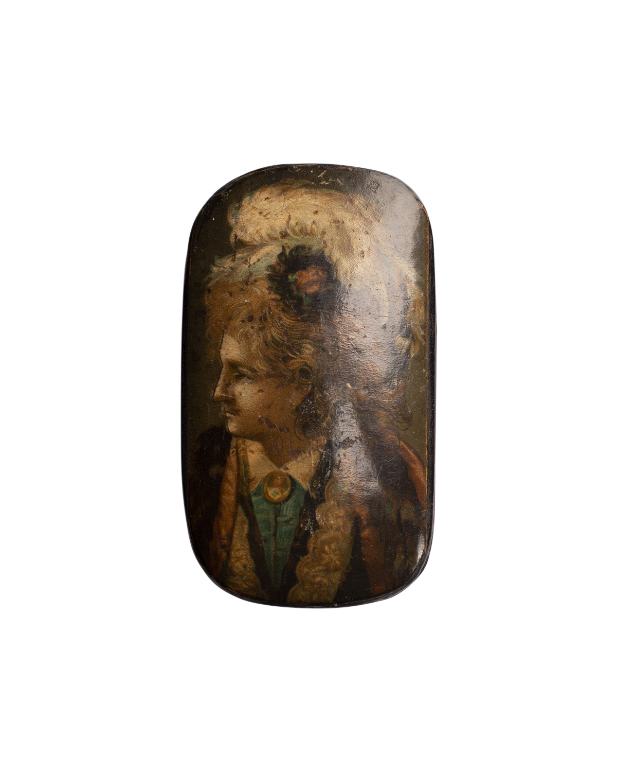 Caja de tabaco pintada a mano, siglo XVIII