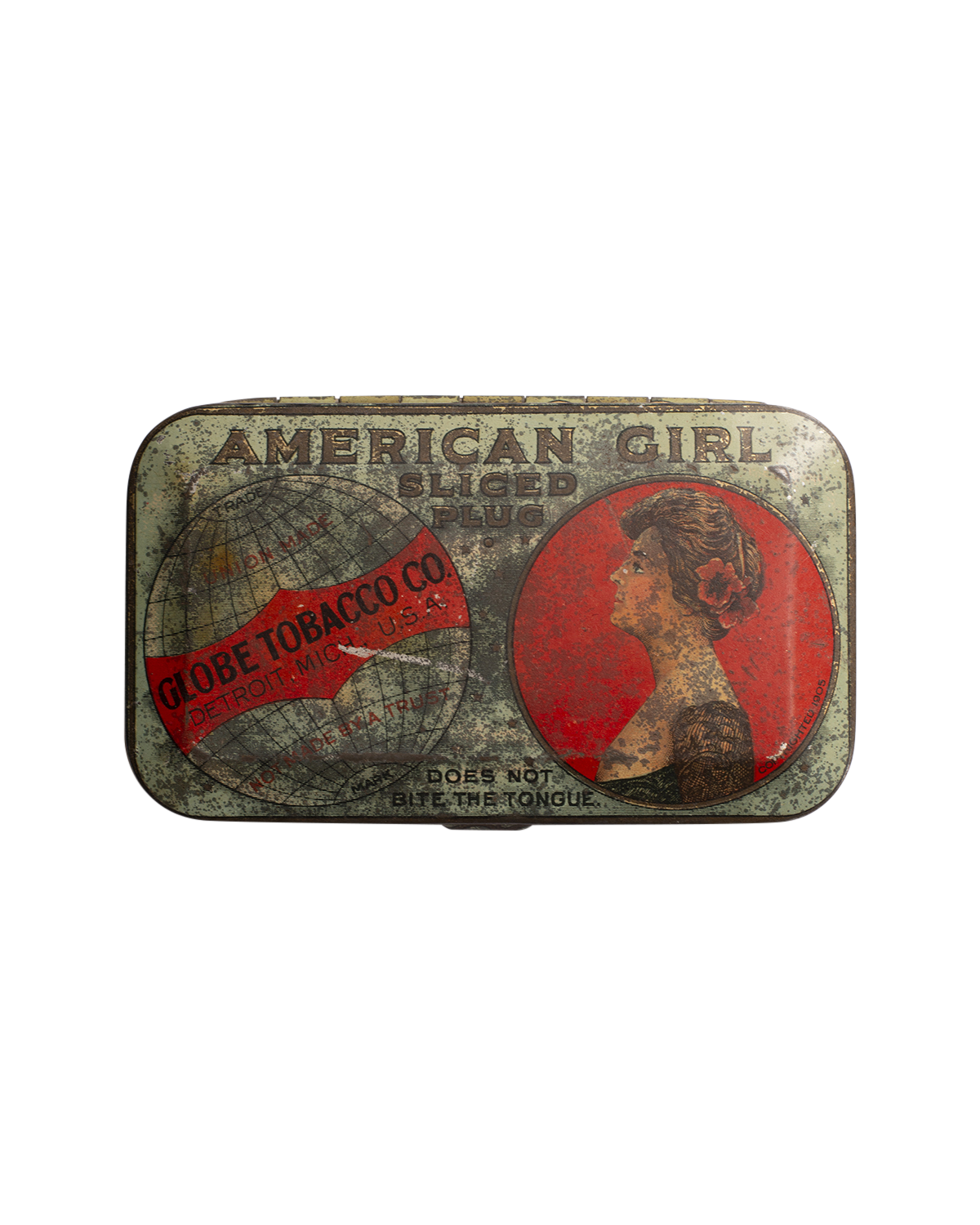 American Girl Sliced Plug Tobacco Tin