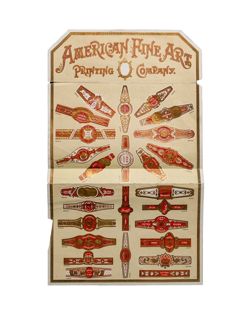 American Fine Art Printing Co Cigar Label Specimen Sampler