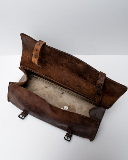 1900 年代早期古董皮革行李包