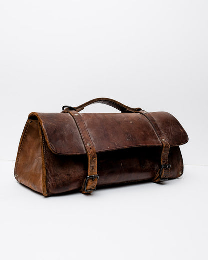 1900 年代早期古董皮革行李包