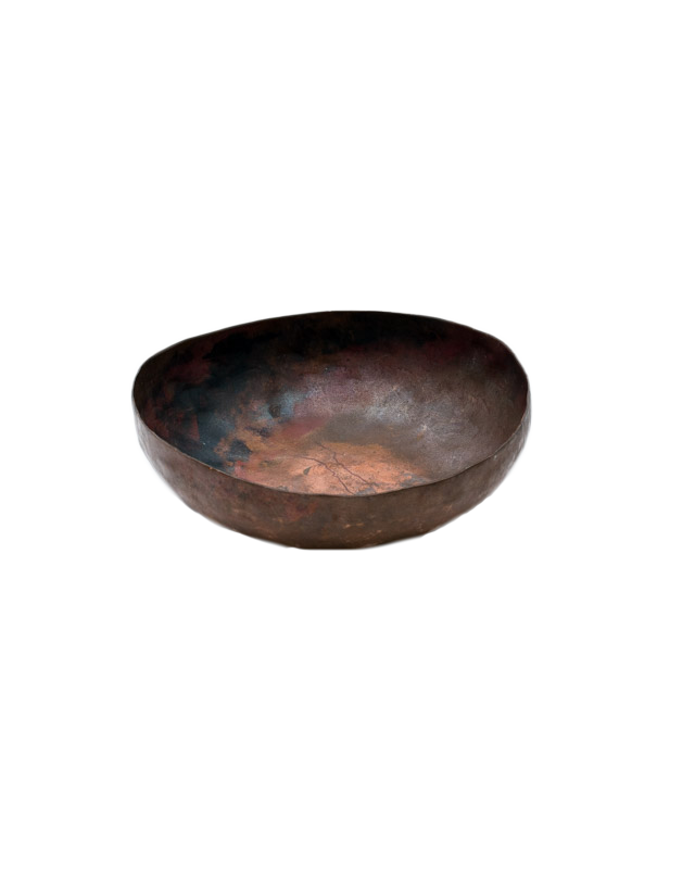 SOLID COPPER HAND WROUGHT BOWL 1700S - 1800S