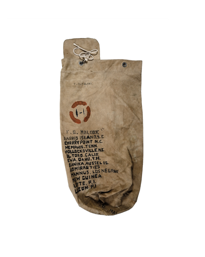 RARE BROWN WW2 NAVY SEABAG