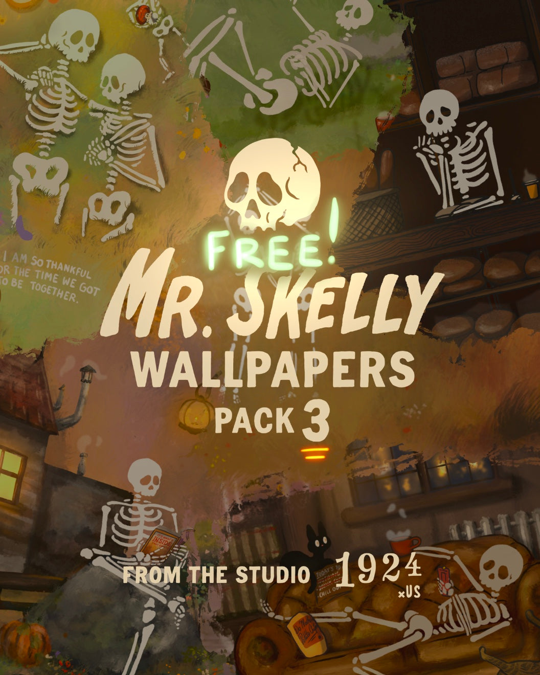 Mr. Skelly Wallpapers! - PACK 3