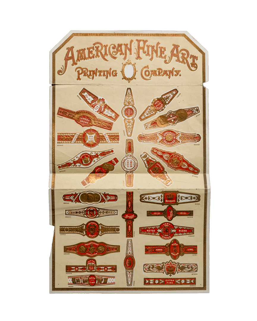 American Fine Art Printing Co Cigar Label Specimen Sampler