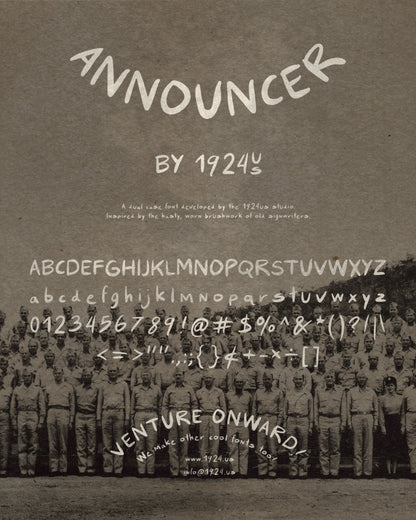 1924us 的播音员字体