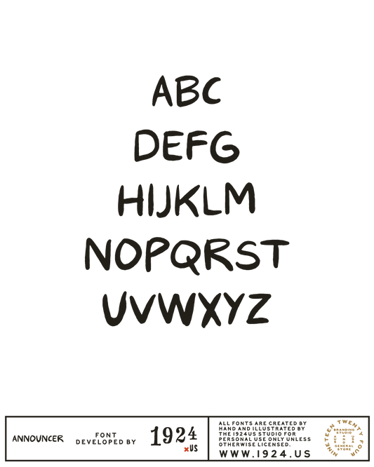 Announcer font by 1924us